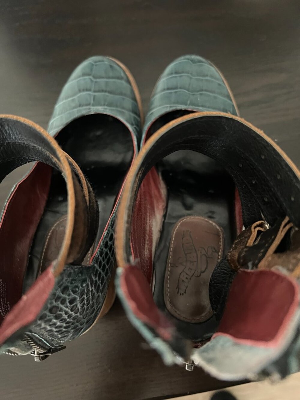Freebird Randi Turquoise Croc Shoes - Picture 6 of 7